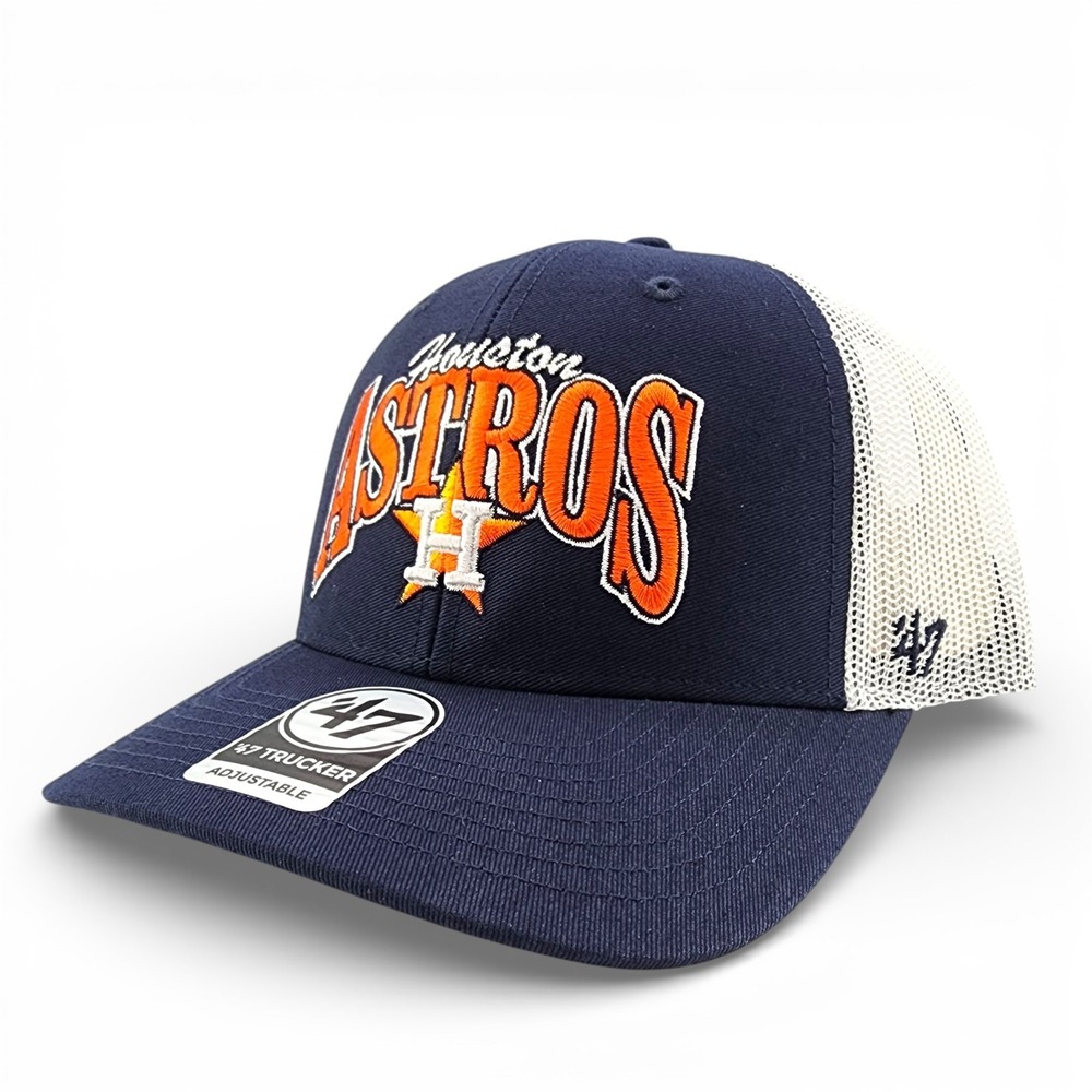 Houston Astros Keystone Trucker Hat '47 Brand Mesh‎ Back Adjustable Snapback NEW